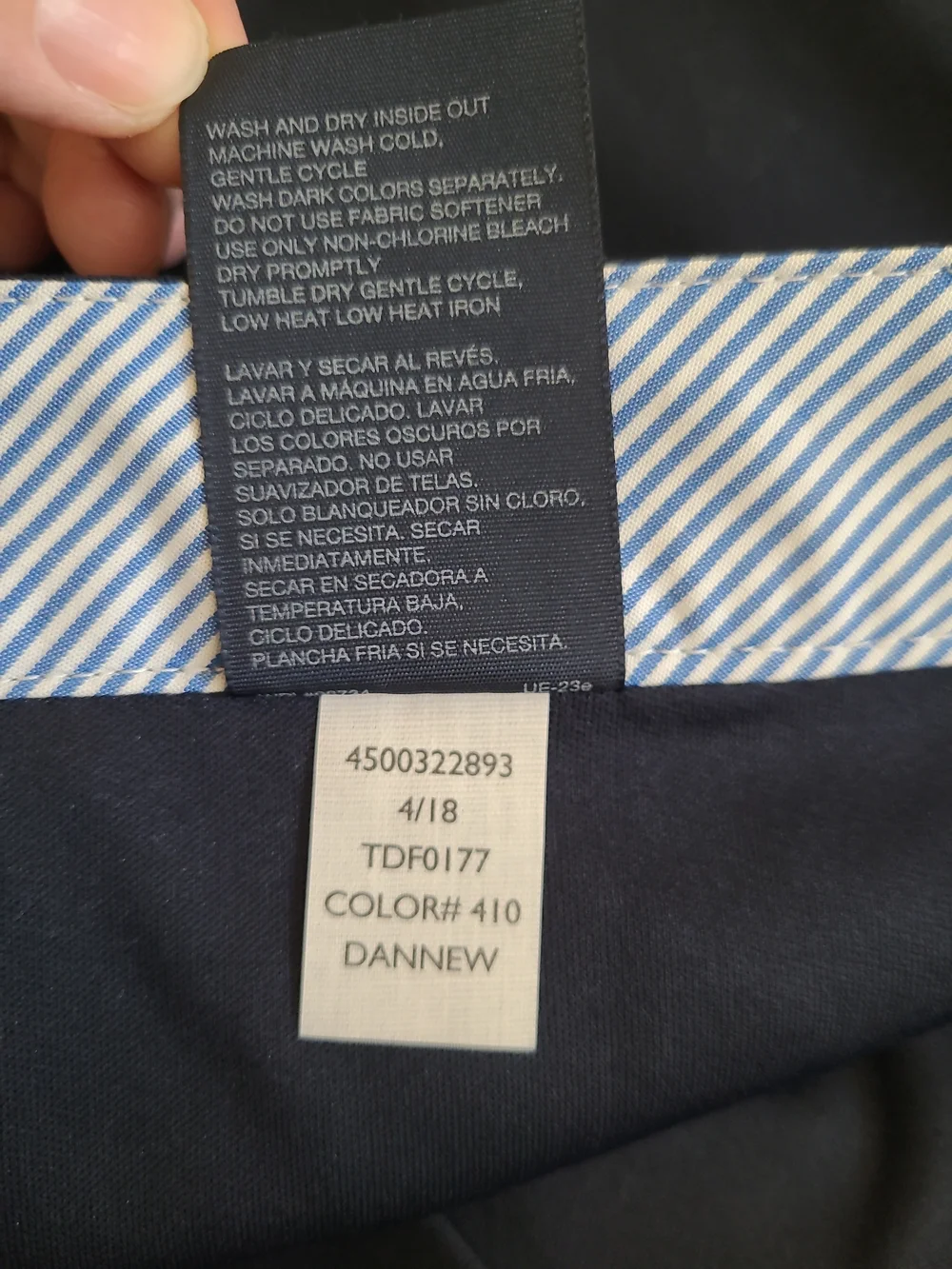 Tommy Hilfiger Girls Navy Blue A-line School Uniform Skirt Skort Size 8